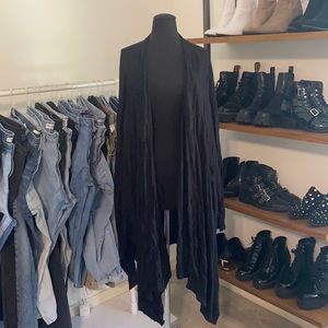 ALAIN WEIZ Black Open Cardigan/ Shrug | Size L